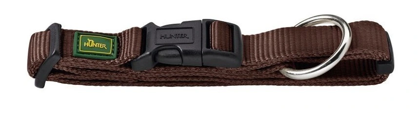 Hunter Vario Plus Halsbånd Brun M 35-53 cm - Komfortabelt og justerbart hundehalsbånd